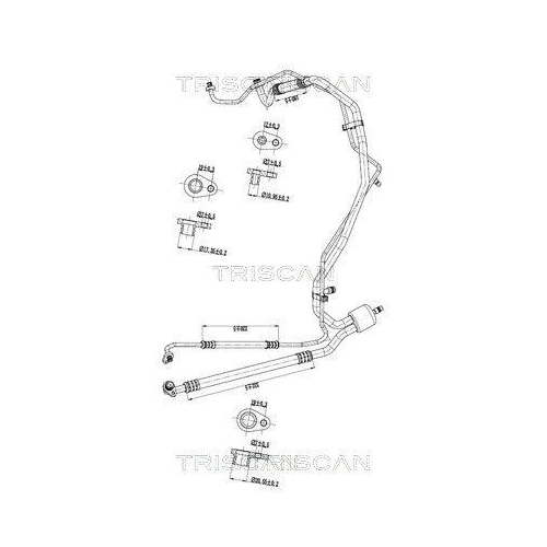 TRISCAN Hochdruck-/Niederdruckleitung, Klimaanlage 9010 28112
