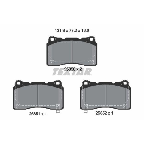 TEXTAR Bremsbelagsatz, Scheibenbremse Q+ 2585001