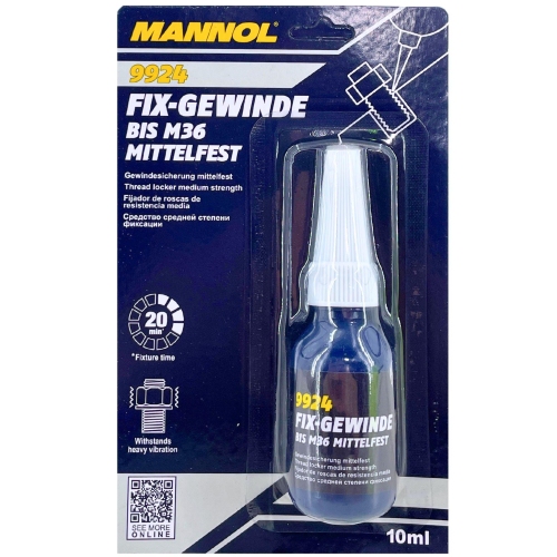 Schraubensicherung 10 ml MANNOL Gewinde mittelfest Schrauben Kleber 9924