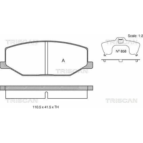 TRISCAN Bremsbelagsatz, Scheibenbremse 8110 69859