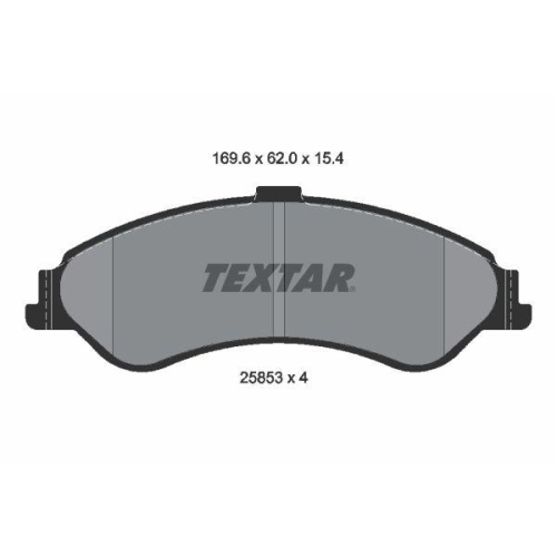 TEXTAR Bremsbelagsatz, Scheibenbremse 2585301