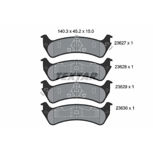 TEXTAR Bremsbelagsatz, Scheibenbremse 2362701