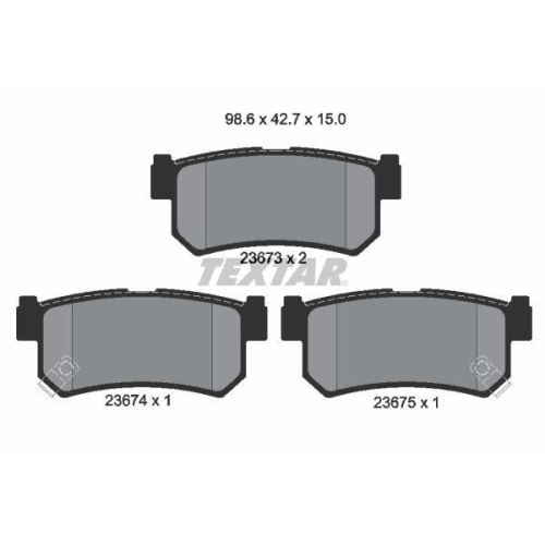TEXTAR Bremsbelagsatz, Scheibenbremse 2367301