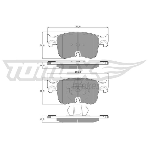 TOMEX Brakes Bremsbelagsatz, Scheibenbremse TX 60-34