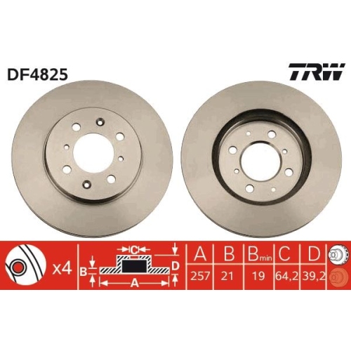 TRW Bremsscheibe DF4825