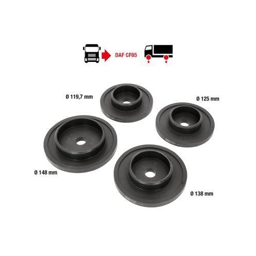 Nabenlager Ein- und Ausbau-Werkzeug-Satz f&uuml;r DAF, 4-tlg KS TOOLS 460.4350