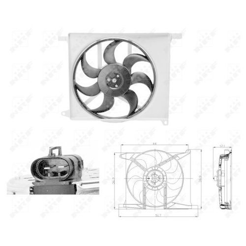 NRF L&uuml;fter, Motork&uuml;hlung 47686