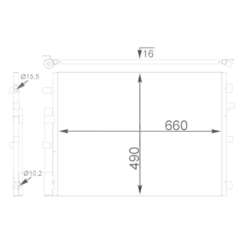 MAHLE Kondensator, Klimaanlage BEHR AC 773 000S