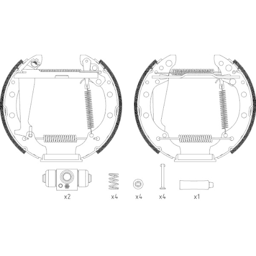 TEXTAR Bremsbackensatz Shoe Kit Pro