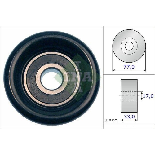 Schaeffler INA Umlenk-/F&uuml;hrungsrolle, Keilrippenriemen 532 0568 10