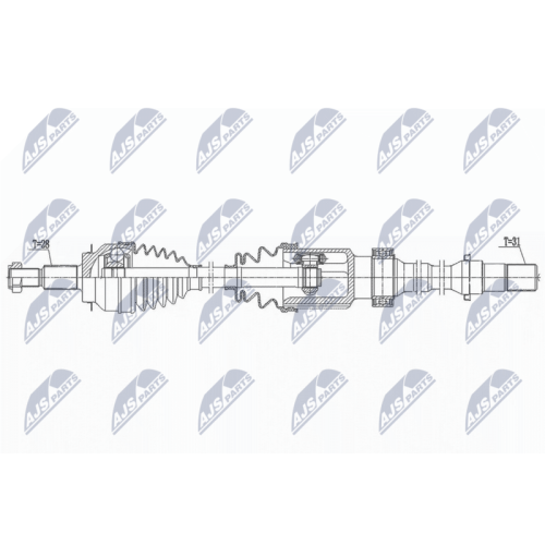 NTY Antriebswelle NPW-MZ-076