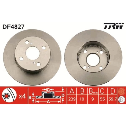 TRW Bremsscheibe DF4827