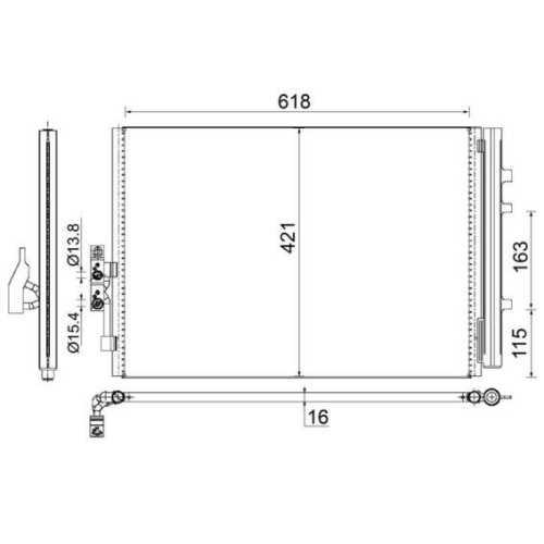 MAHLE Kondensator, Klimaanlage BEHR AC 779 000S