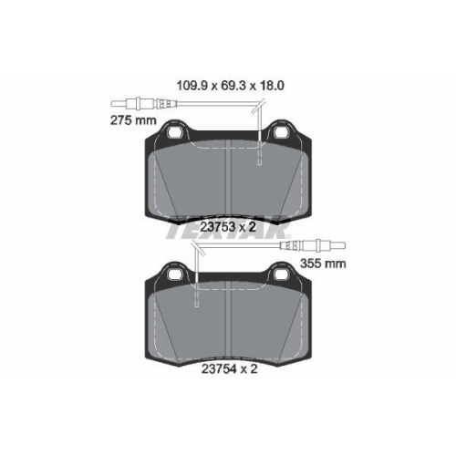 TEXTAR Bremsbelagsatz, Scheibenbremse Q+ 2375301