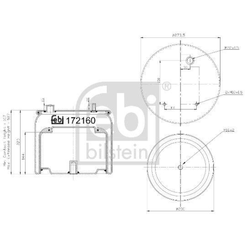 FEBI BILSTEIN Federbalg, Luftfederung 172160