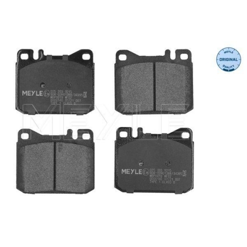 MEYLE Bremsbelagsatz, Scheibenbremse MEYLE-ORIGINAL: True to OE. 025 203 9215