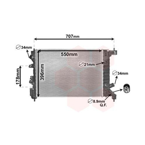 VAN WEZEL K&uuml;hler, Motork&uuml;hlung *** IR PLUS *** 08002047