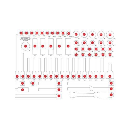 KS TOOLS Schaumstoffeinlage, Sortimentskasten 811.0064-97