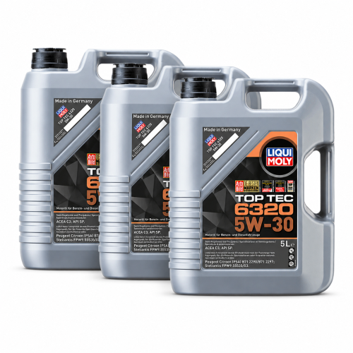 Motor&ouml;l Motoren&ouml;l LIQUI MOLY Top Tec 6320 5W-30 - 15 Liter 15L 23158