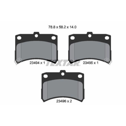 TEXTAR Bremsbelagsatz, Scheibenbremse 2349402