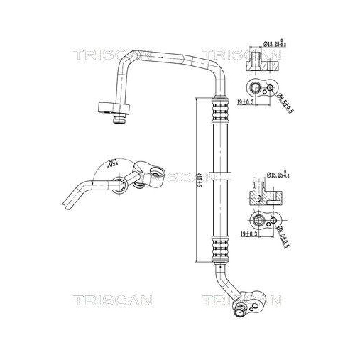 TRISCAN Hochdruck-/Niederdruckleitung, Klimaanlage 9010 11013