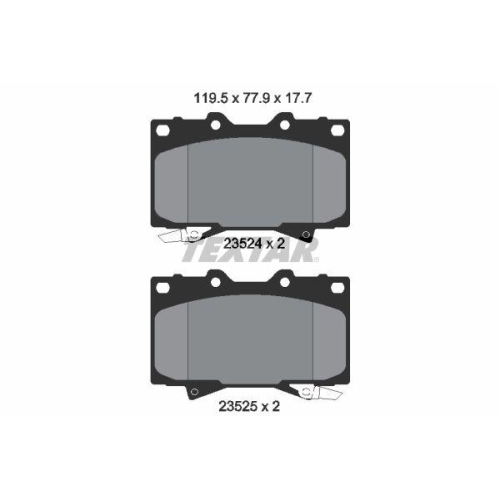 TEXTAR Bremsbelagsatz, Scheibenbremse 2352402