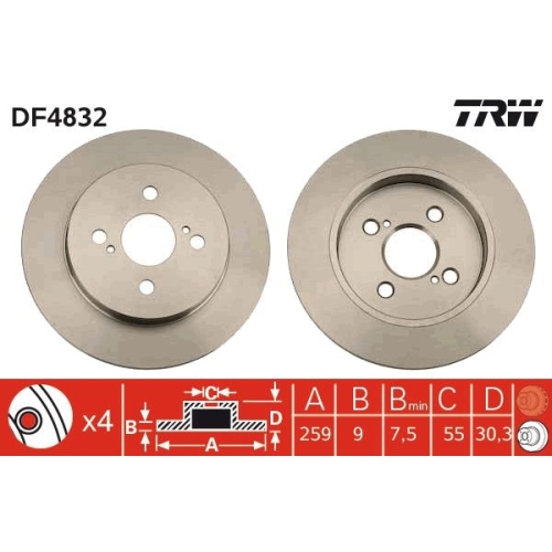 TRW Bremsscheibe DF4832