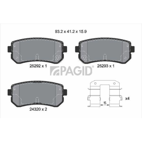 PAGID Bremsbelagsatz, Scheibenbremse T2138N