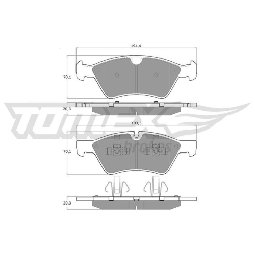 TOMEX Brakes Bremsbelagsatz, Scheibenbremse TX 14-57