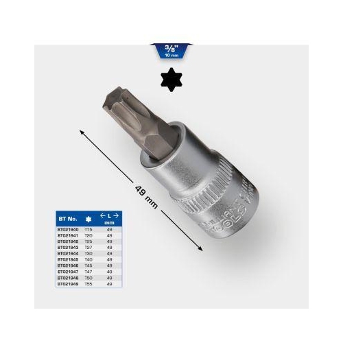 3/8 Zoll Torx-Bit-Stecknuss, T27 BRILLIANT TOOLS BT021943