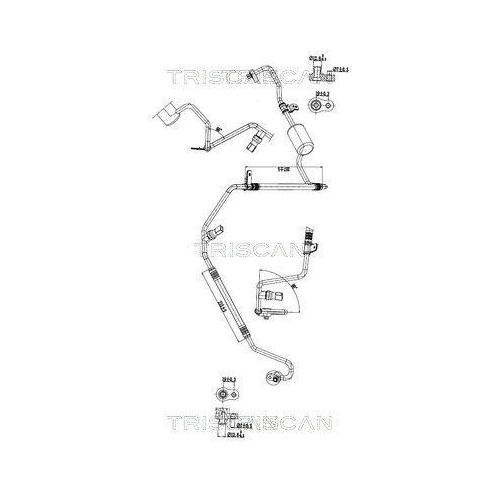 TRISCAN Hochdruck-/Niederdruckleitung, Klimaanlage 9010 81007