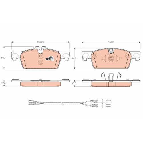 TRW Bremsbelagsatz, Scheibenbremse COTEC GDB1929