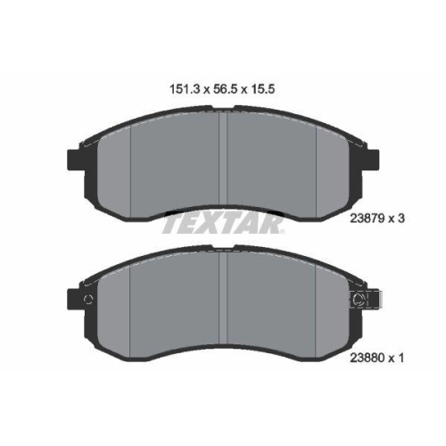 TEXTAR Bremsbelagsatz, Scheibenbremse 2387902