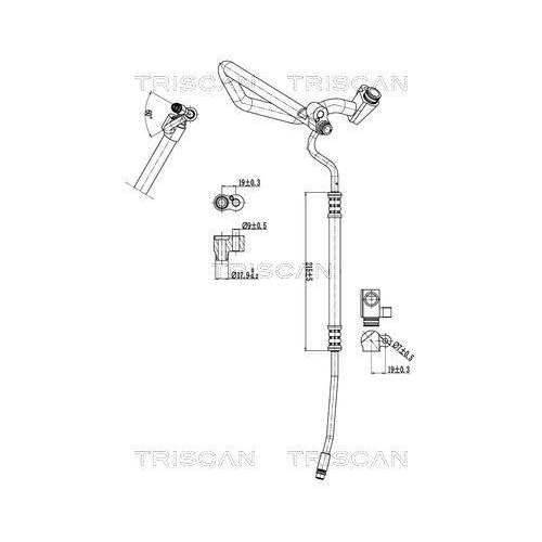 TRISCAN Hochdruck-/Niederdruckleitung, Klimaanlage 9010 11006