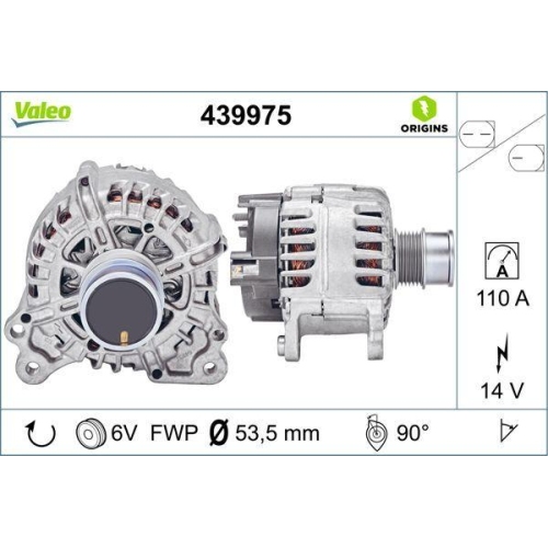 VALEO Generator VALEO ORIGINS NEW OE TECHNOLOGIE 439975