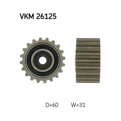 SKF Umlenk-/F&uuml;hrungsrolle, Zahnriemen VKM 26125