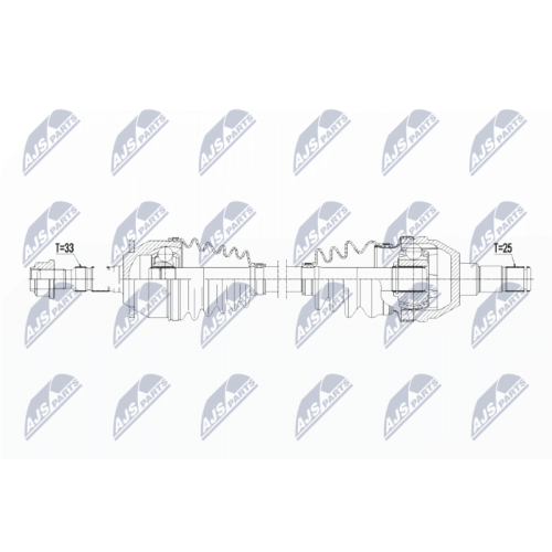 NTY Antriebswelle NPW-PL-069
