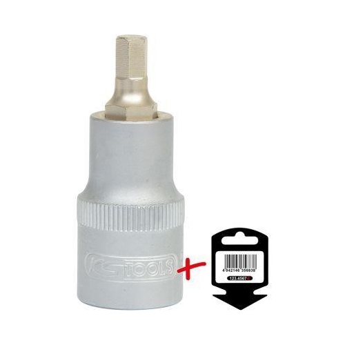 1/2 Zoll Bit-Stecknuss Innensechskant, kurz, 7mm auf H&auml;nger KS TOOLS 911.1307-E