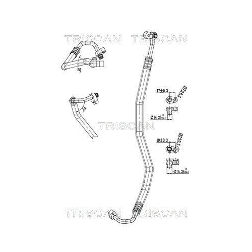 TRISCAN Hochdruck-/Niederdruckleitung, Klimaanlage 9010 11020