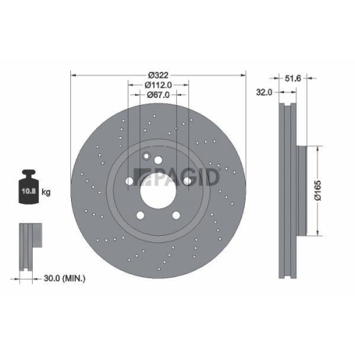 PAGID Bremsscheibe 55777NHC