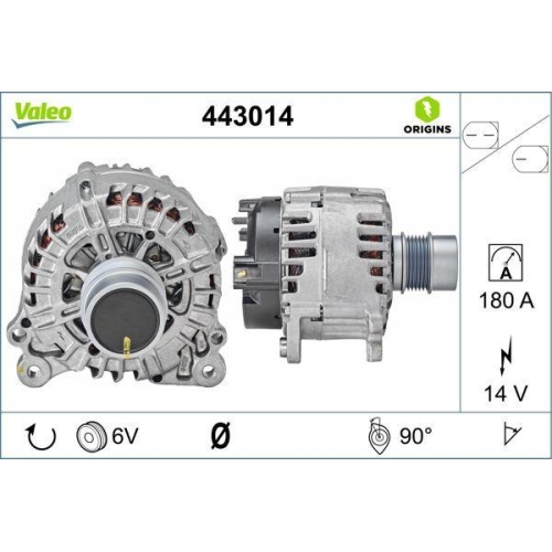 VALEO Generator VALEO ORIGINS NEW OE TECHNOLOGIE 443014