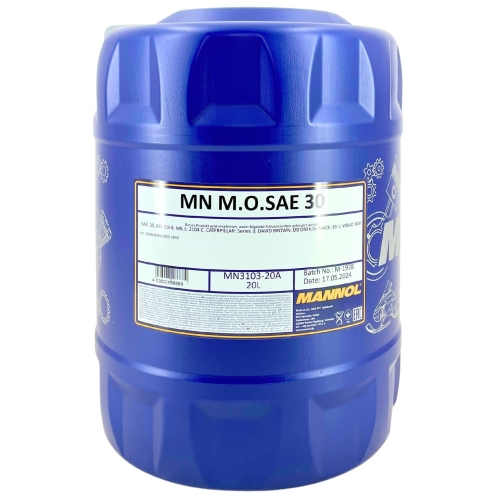 Motor&ouml;l MANNOL 3103 M.O. SAE 30 Einbereichsmotoren&ouml;l Diesel - 20 Liter MN3103-20