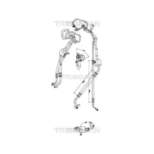 TRISCAN Hochdruck-/Niederdruckleitung, Klimaanlage 9010 24025