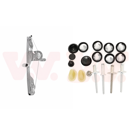 VAN WEZEL Fensterheber + Einbausatz, T&uuml;r 4366261+4366799