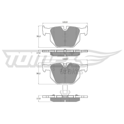 TOMEX Brakes Bremsbelagsatz, Scheibenbremse TX 14-81