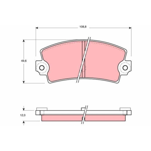 TRW Bremsbelagsatz, Scheibenbremse GDB155