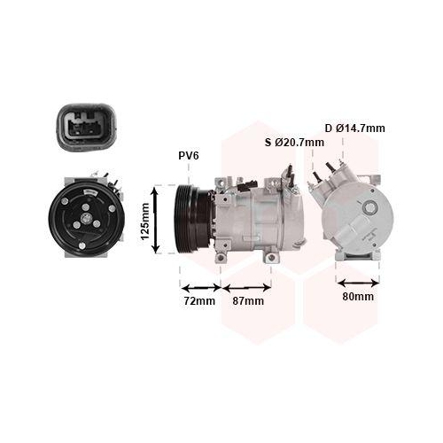 VAN WEZEL Kompressor, Klimaanlage 1300K429