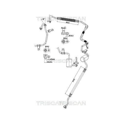 TRISCAN Hochdruck-/Niederdruckleitung, Klimaanlage 9010 81003