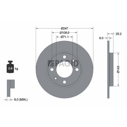 PAGID Bremsscheibe 50610NC