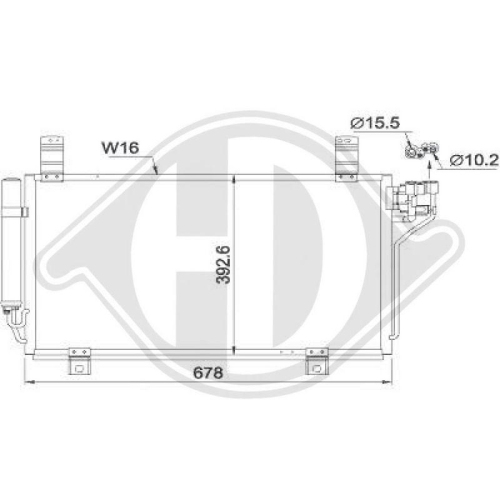 DIEDERICHS Kondensator, Klimaanlage DIEDERICHS Climate DCC1680